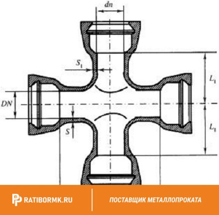 Крест раструбный КР 300х150